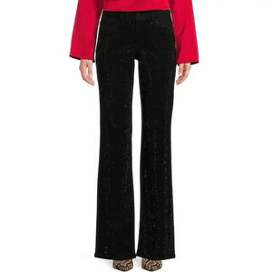 Gibson & Latimer Perfect Fit Rhinestone Straight Leg Pants Black Size 4 NWT